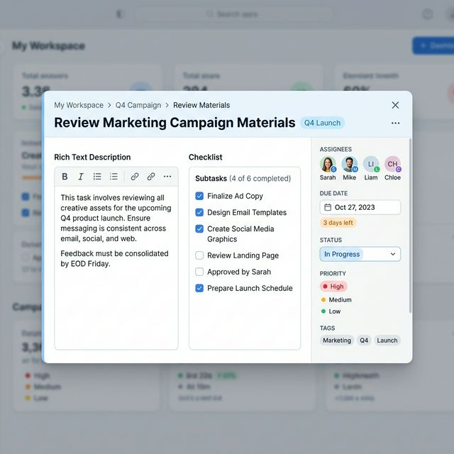 Task Details Interface